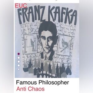 EUC - Tshirt 100% cotton FRANZ KAFKA - famous philosopher ⭐️